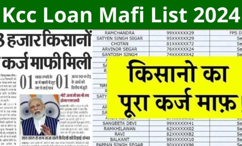 Kcc Loan Mafi List 2024