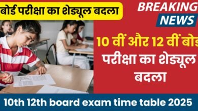 10th 12th board exam time table 2025