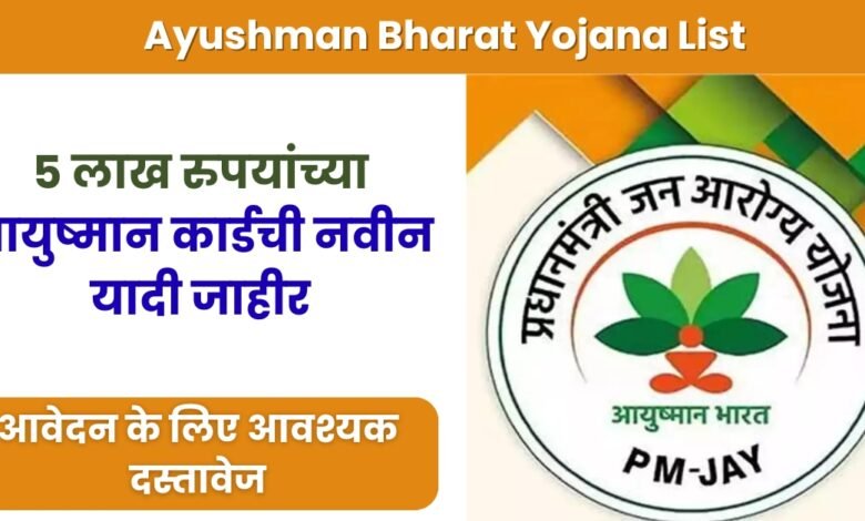 Ayushman Bharat Yojana List
