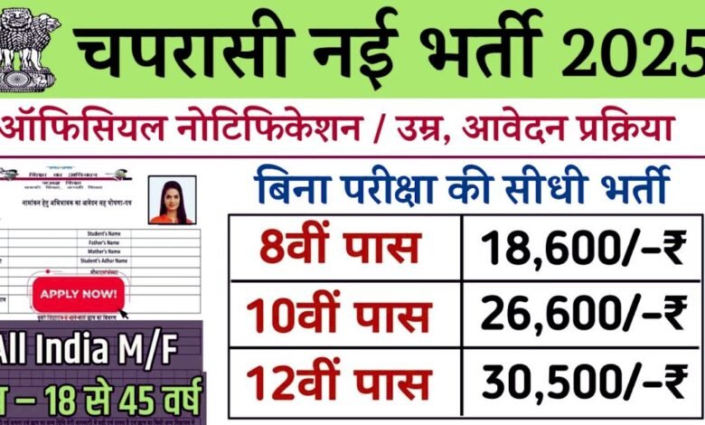 Chaprasi Vacancy 2025