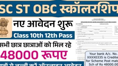 SC ST OBC Scholarship Yojana 2025