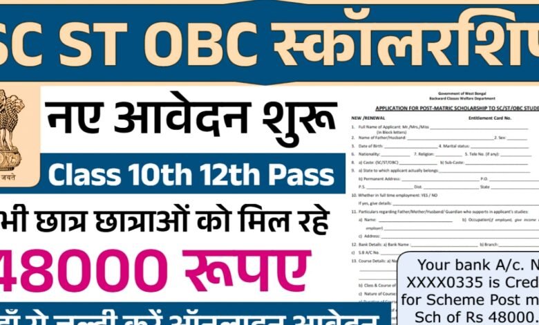 SC ST OBC Scholarship Yojana 2025