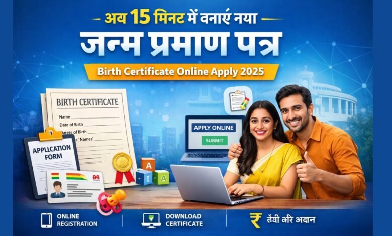 Birth Certificate Online Apply 2025 – घर बैठे ऑनलाइन जन्म प्रमाण पत्र आवेदन प्रक्रिया