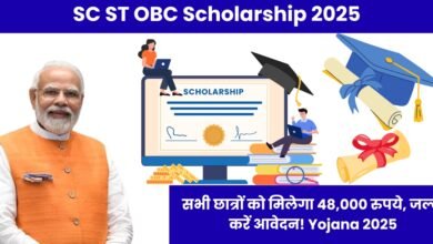 SC ST OBC Scholarship 2025