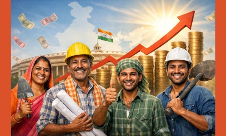 2026 में न्यूनतम मजदूरी बढ़ोतरी से खुश भारतीय मजदूर – Labour Minimum Wages Increase 2026