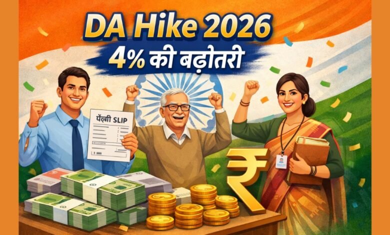DA Hike 2026 में 4 प्रतिशत बढ़ोतरी से सरकारी कर्मचारियों को सैलरी लाभ