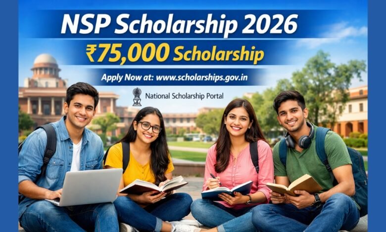 NSP Scholarship 2026 के तहत छात्रों को ₹75,000 की सरकारी स्कॉलरशिप – National Scholarship Portal