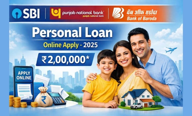 SBI PNB Bank of Baroda Personal Loan Online Apply 2025