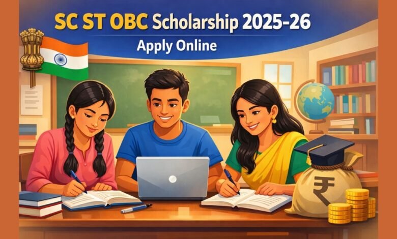 SC ST OBC Scholarship 2025-26 ऑनलाइन आवेदन और छात्रों को मिलने वाली सरकारी छात्रवृत्ति