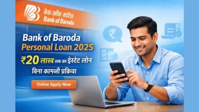 बैंक ऑफ बड़ौदा पर्सनल लोन 2025 के लिए ऑनलाइन आवेदन दर्शाती फीचर इमेज