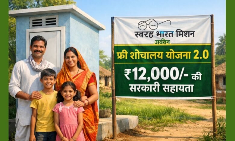 Free Shauchalay Yojana 2.0 के तहत ग्रामीण परिवार के घर में बना नया शौचालय
