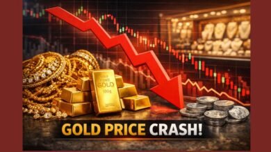 भारत में सोने और चांदी की कीमतों में गिरावट, 18 कैरेट और 22 कैरेट गोल्ड रेट क्रैश