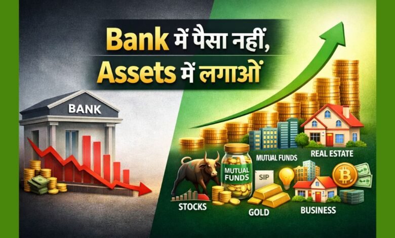 Invest money in 8 assets for wealth creation instead of keeping money in bank