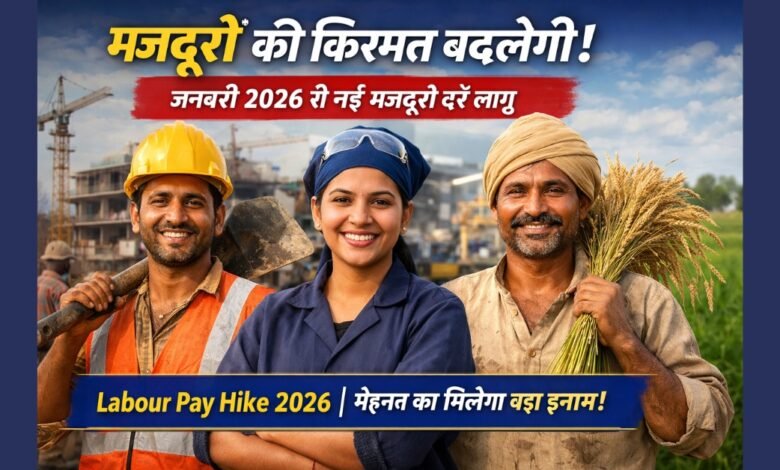 जनवरी 2026 से नई मजदूरी दरें लागू होने से खुश भारतीय मजदूर