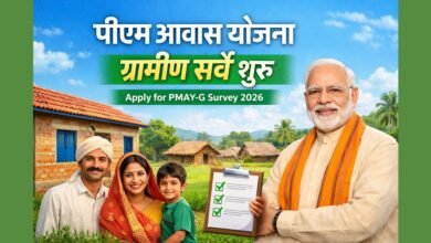 पीएम आवास योजना ग्रामीण सर्वे 2026 के तहत गांव में पक्का घर योजना की जानकारी दर्शाती हुई छवि