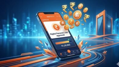 बैंक ऑफ बड़ौदा मोबाइल ऐप के माध्यम से ₹1 लाख के डिजिटल लोन की स्वीकृति का प्रतीकात्मक चित्र।