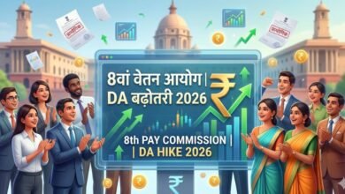8th Pay Commission and DA Hike 2026 announcement for Indian government employees.