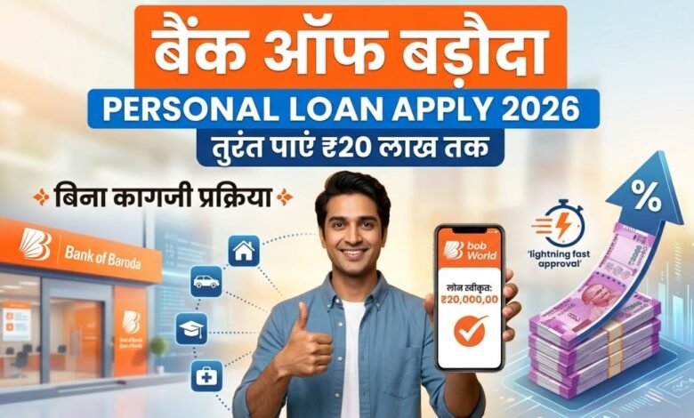 Bank of Baroda Digital Personal Loan 2025 Application Online on Smartphone.