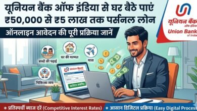 यूनियन बैंक ऑफ इंडिया पर्सनल लोन ऑनलाइन आवेदन प्रक्रिया 2026 का पोस्टर