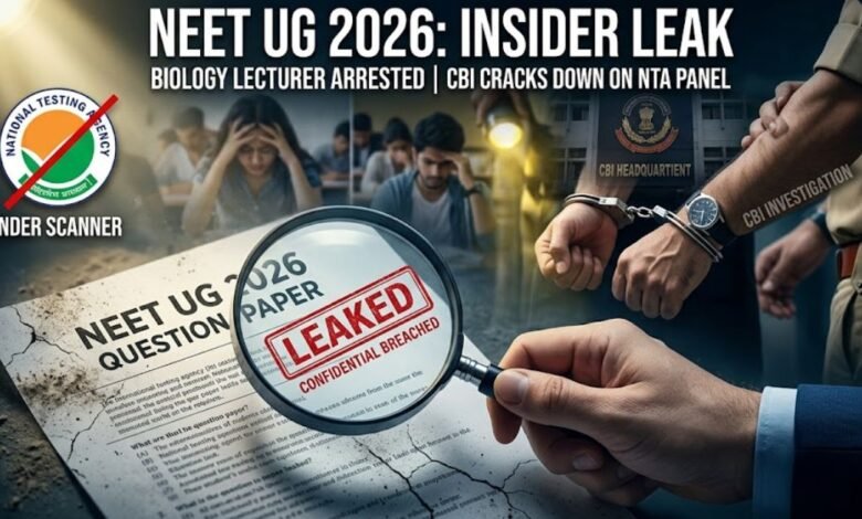 NEET UG 2026 Paper Leak: CBI Arrests NTA Panelist Chemistry Lecturer