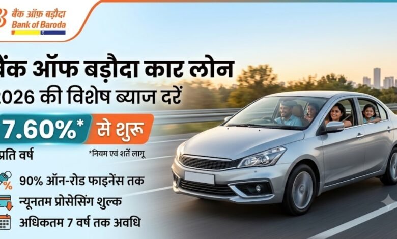 Bank of Baroda Car Loan Details in Hindi